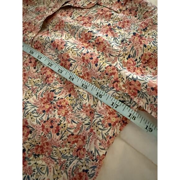 J.CREW X Liberty London Pink Swirling Petals Floral Popover Shirt Size 2 H4651 - Picture 10 of 13